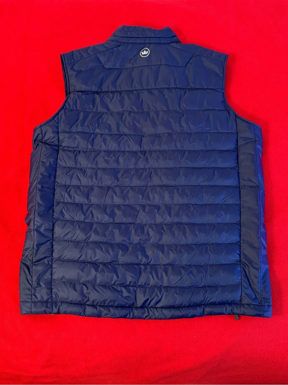 Peter Millar Crown Sport All Course Vest Quilted Blue Size M Company Logo EUC